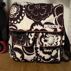 Ju-Ju-Be Red and Black Floral Bag